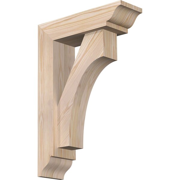 Ekena Millwork Westlake Traditional Smooth Bracket w/ Offset Brace, Douglas Fir, 5 1/2"W x 18"D x 26"H BKT0604X18X26WTL01SDF - main